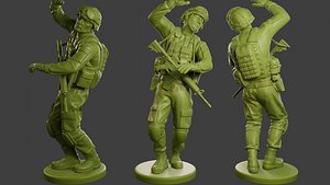 3D Conflict Scene Figurine Print ESFP1 010 model