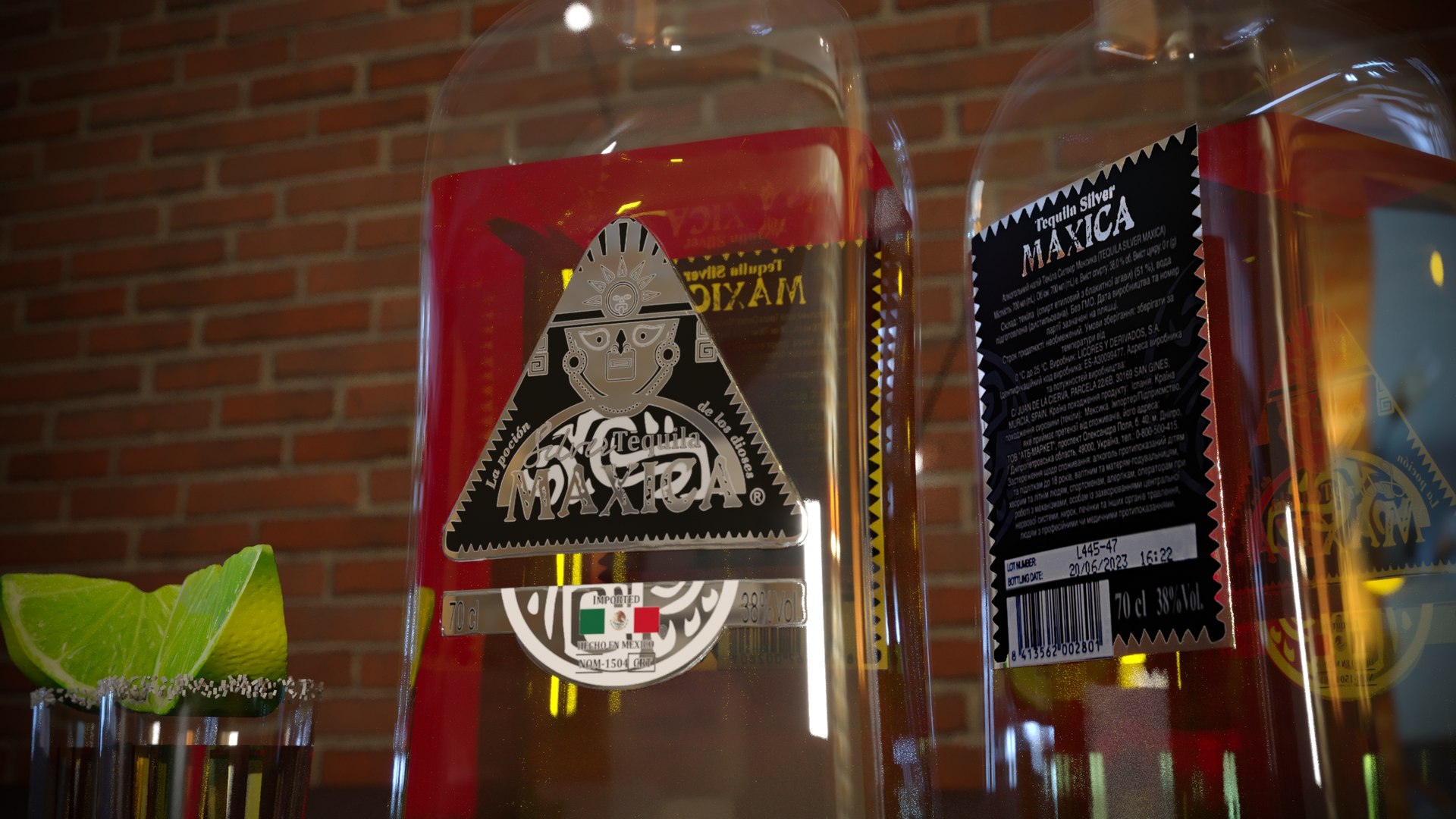 3D Tequila With Lime Model - TurboSquid 2278552