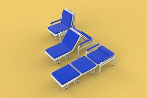 FOLDING ATTENDANT CHAIR TRANSFUSION WAITING BLOOD DONOR CUM BED
