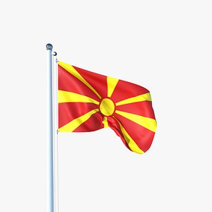 Animated Flag of Macedonia 3D model