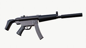 3d model mp5 submachine gun