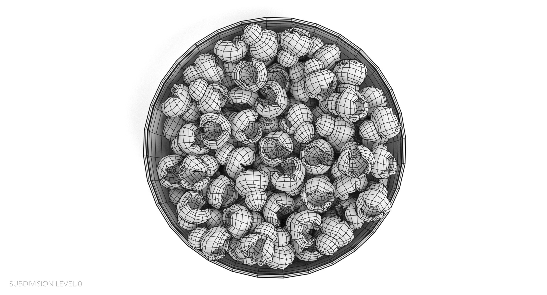 Popcorn Bowl Model TurboSquid 1265531