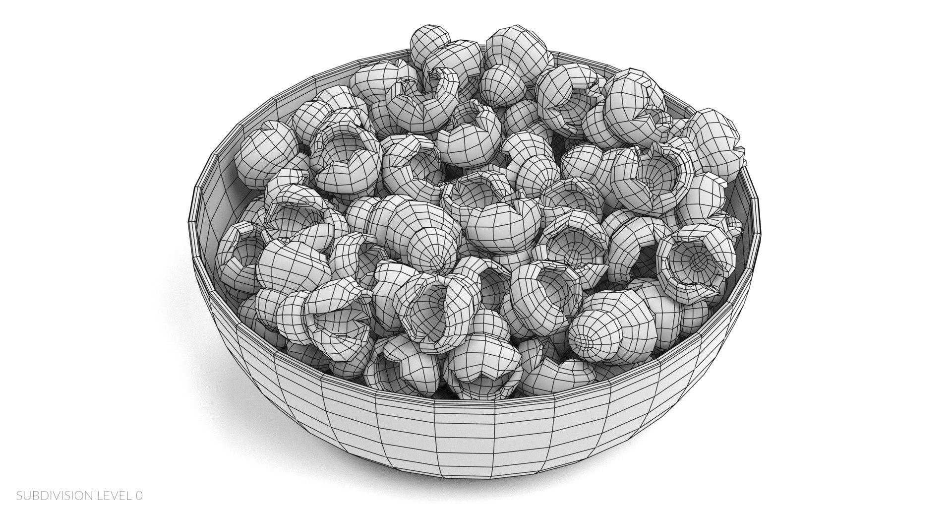 Popcorn Bowl Model TurboSquid 1265531