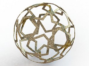 Wireframe Shape Geometric Finale Ball 3D model