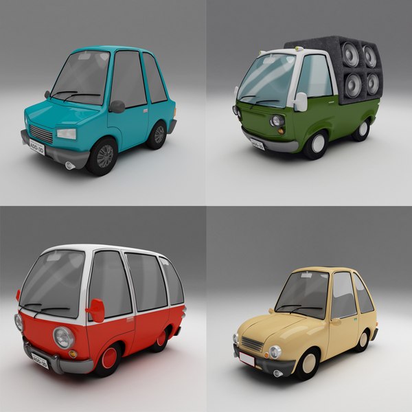 Cartoon car 3D model - TurboSquid 1540364