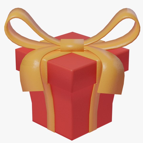 Gift Box Red 3D model