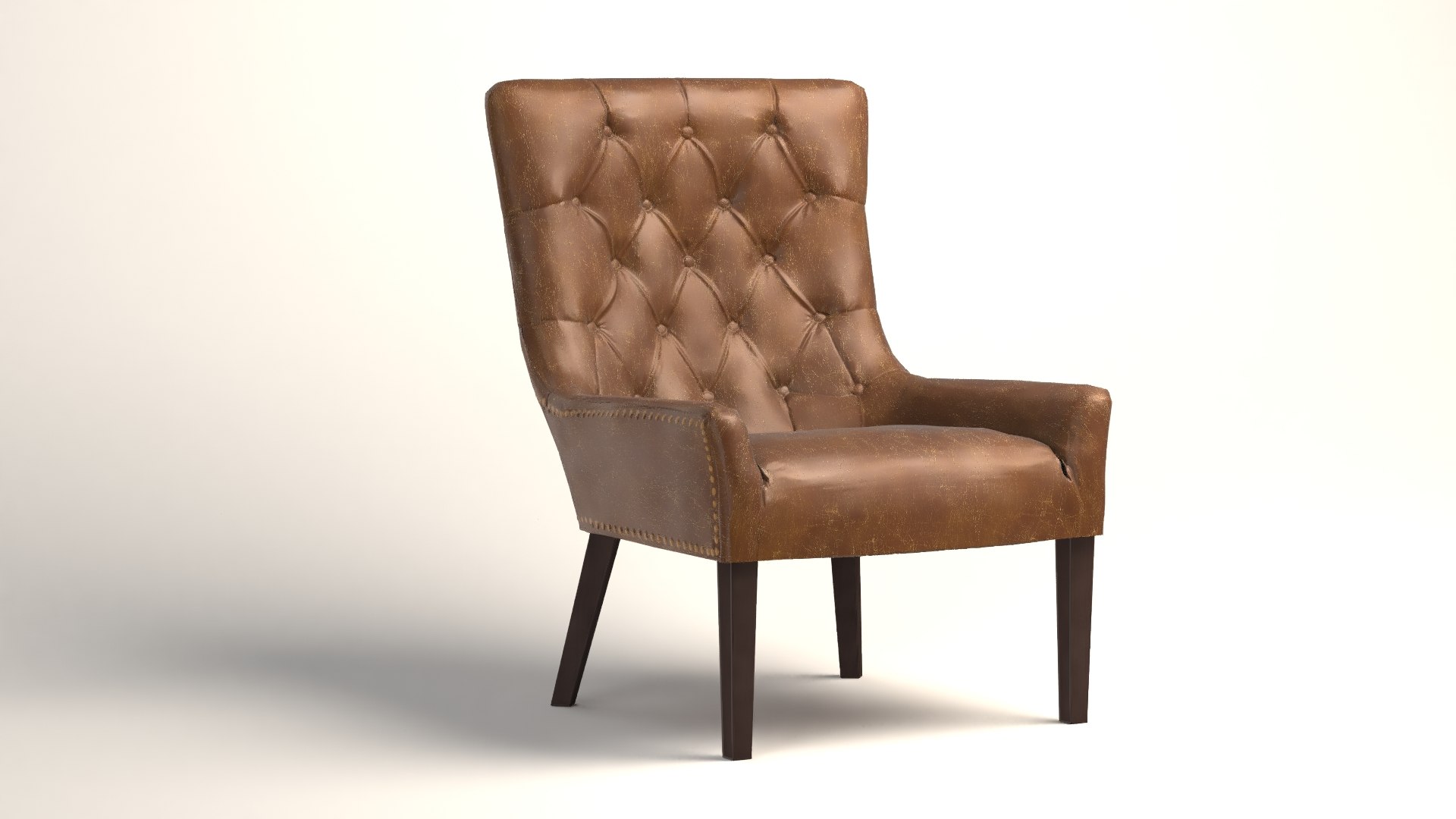 Hayes tufted leather swivel desk chair