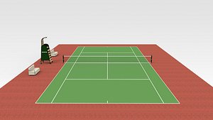 3D Tennis Court model