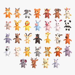 Little Animal Baby Animated Pack Pro 01 3D