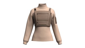 3D Girls Vanguard Tactical Pullover With Chest Rig