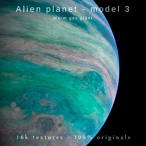 Alien planet model 3 - 16k photorealistic -warm gas giant