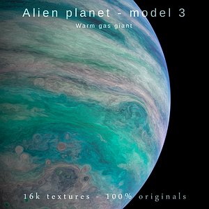 Alien planet model 3 - 16k photorealistic -warm gas giant