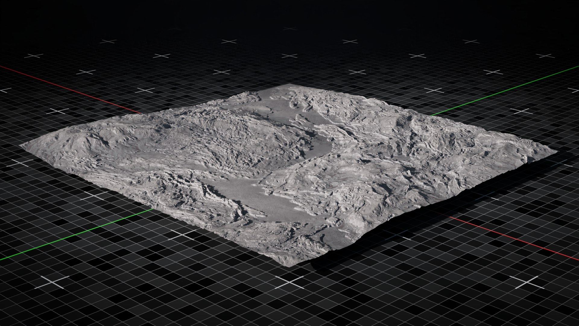 3D Model Volcano Terrain Flat Version 7 - TurboSquid 2192163