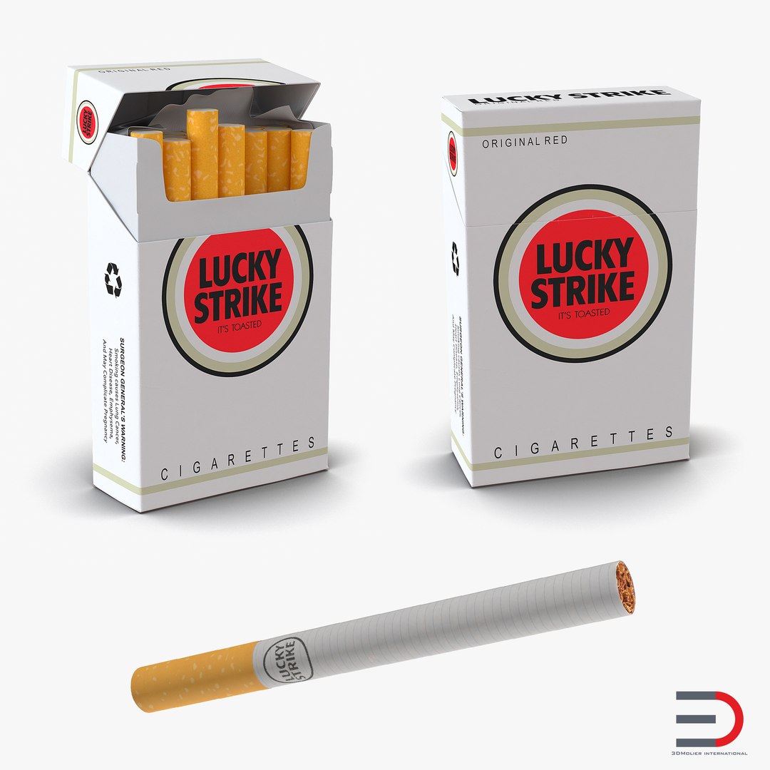 Cigarettes Lucky Strike Collection 3D model preview