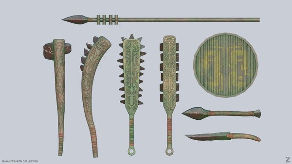 modelo 3d Colección de armas mayas - TurboSquid 2390734