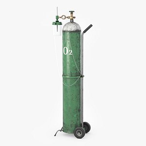 Oxygen gas tank Low-poly 3D model