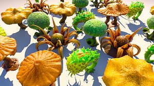 3D Alien Plants Pack model