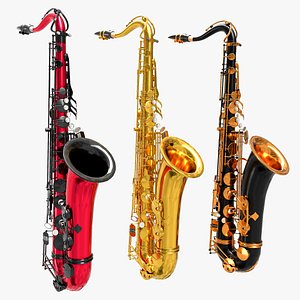 Saxophone jouet coloré en plastique modèle 3D $29 - .3ds .blend
