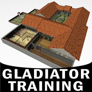 3d massive gladiator training camp model