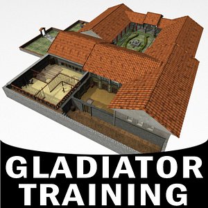 Massive Roman Gladiator Training Camp / Villa - inside & outside – includes furnishings