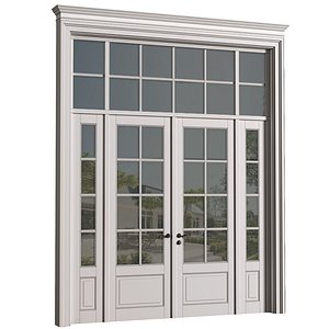 3D External Entrance classical street Doors