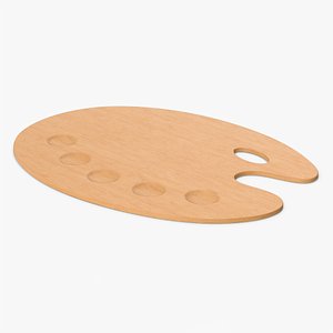 Artist Wooden Pallette 3D