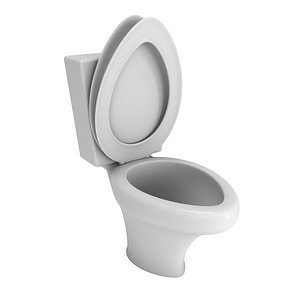 ceramic toilet bowl bathroom object 3D