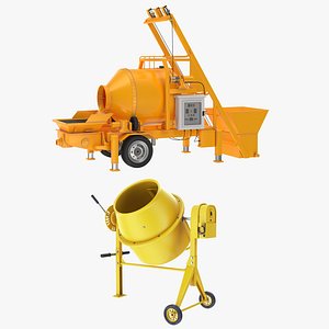 Concrete Mixers Collection 3D