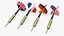 International Flag Themed Darts Set 3D model