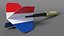 International Flag Themed Darts Set 3D model