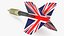 International Flag Themed Darts Set 3D model