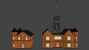 3D Spooky Mansion model