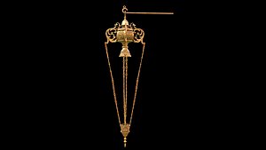 3D model church candle holder traditional light