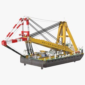 Floating Crane Ship model