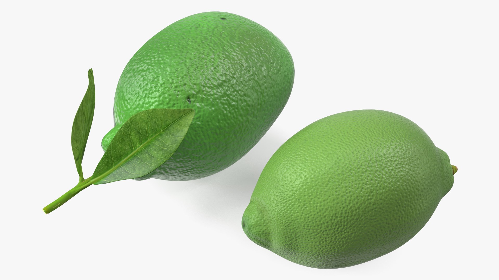 Plastic Green Lemon 3D model preview