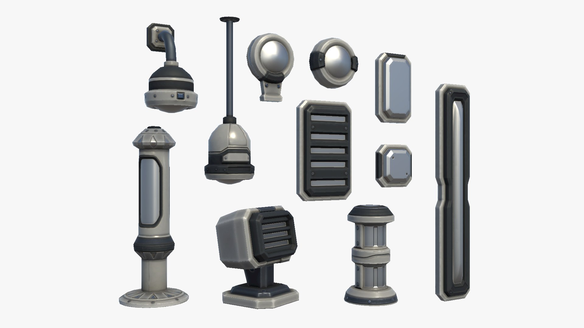 Stylized Sci-Fi Cyberpunk Lights Lightbulb Lighting Streetlight Lamp Spotlight Headlight Flashlight 3D model https://p.turbosquid.com/ts-thumb/lp/Nkmdz7/AU/stylizedscifilights_overview_map_1080p_26.08.2025_191810/png/1757847785/1920x1080/fit_q87/145562fdef474b189515f541df583979dc512d78/stylizedscifilights_overview_map_1080p_26.08.2025_191810.jpg