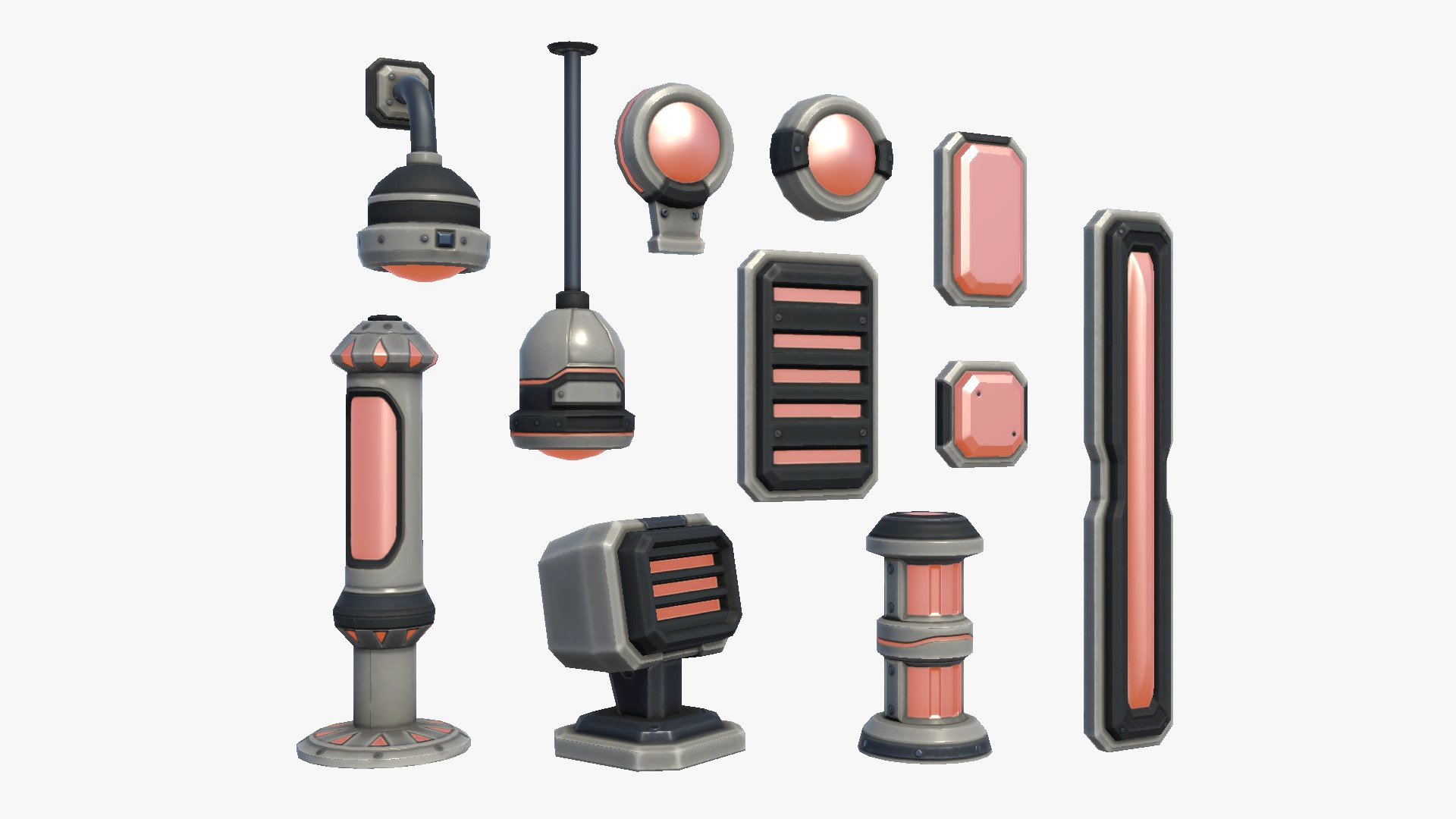 Stylized Sci-Fi Cyberpunk Lights Lightbulb Lighting Streetlight Lamp Spotlight Headlight Flashlight 3D model https://p.turbosquid.com/ts-thumb/lp/Nkmdz7/rU/stylizedscifilights_overview_map_1080p_26.08.2025_191907/png/1757847793/1920x1080/fit_q87/6e37a2e86973f9431f2d95b3b2b6becb7bec4149/stylizedscifilights_overview_map_1080p_26.08.2025_191907.jpg