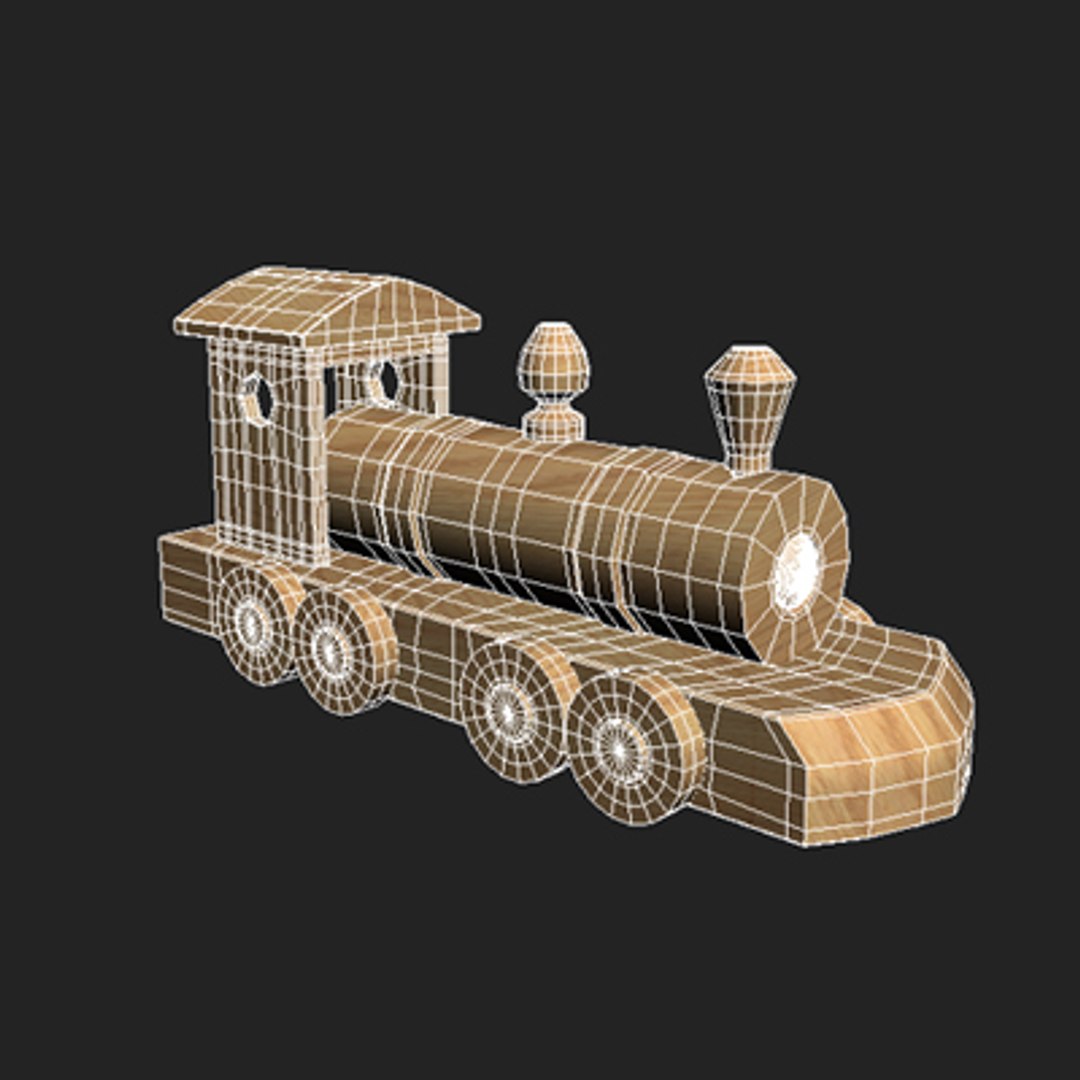 3d Model Wood Toy Train