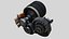 3D Electric Motor engine for Cars with section-ANIMATED model
