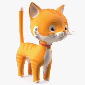 Small and Funny Cartoon Cat