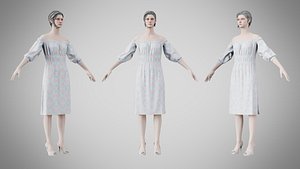 3D Dress 16 Dreamy Aqua Wave model