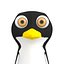 Cartoon-Pinguin manipuliert