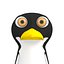 Cartoon-Pinguin manipuliert
