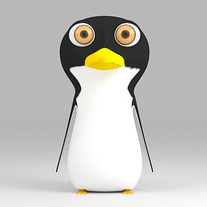 3d cartoon penguin rigged