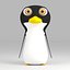 Cartoon-Pinguin manipuliert