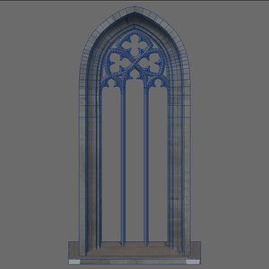 gothic window 3d model