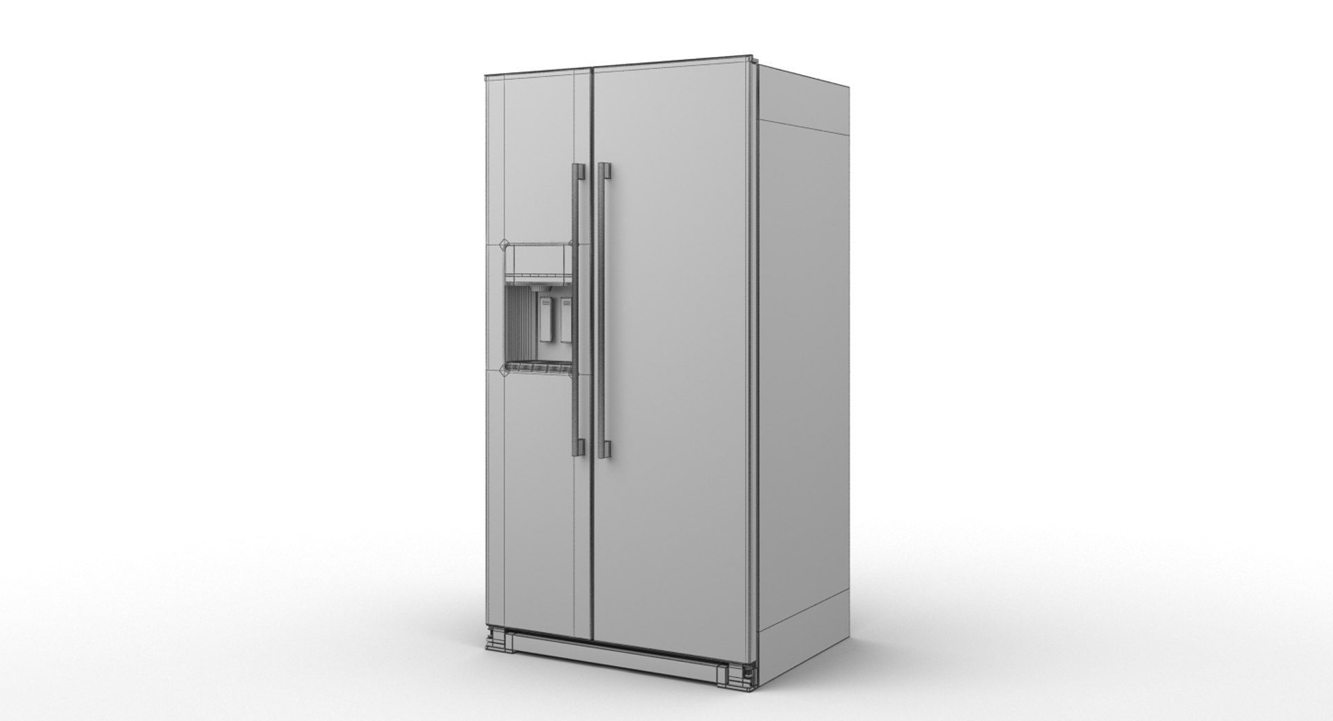 3d Model Ikea Nutid Sidebyside Refrigerator