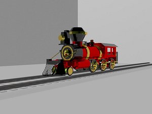3d model train engineered steam