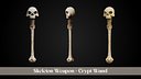 Stylized Skeleton Weapon - Crypt Wand low-poly 3d model