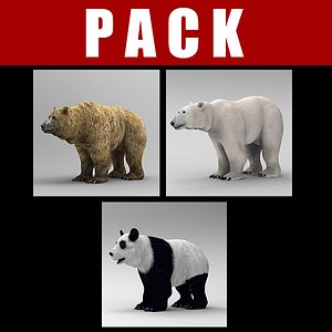 3ds max animation bear pack